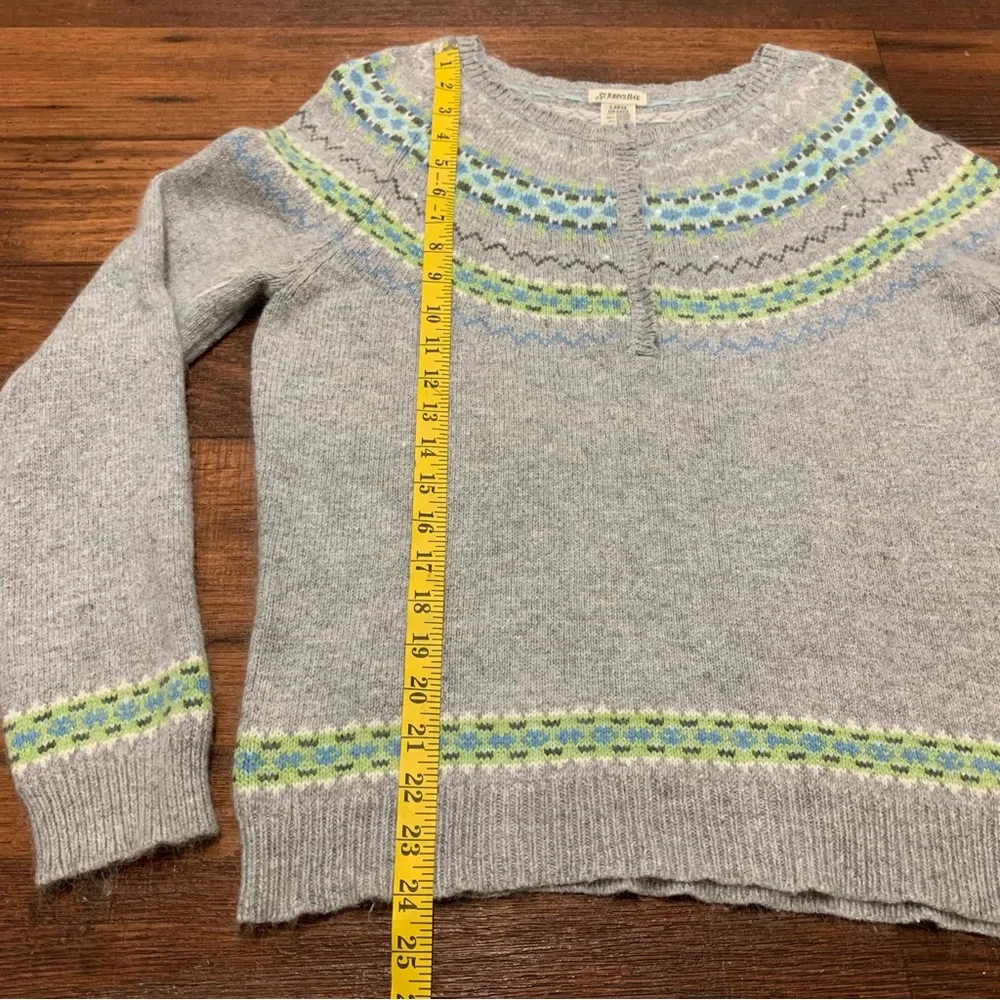 Vintage St. Johns Bay Angora Rabbit Hair Pullover Sweater Gray Women’s Size L